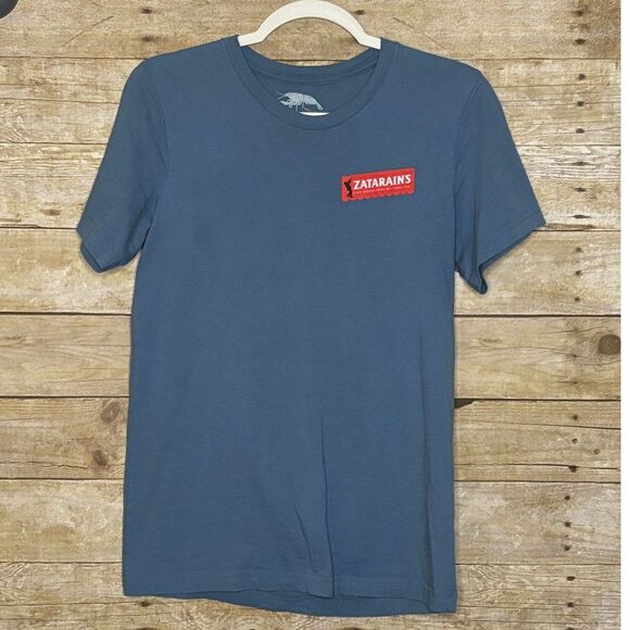 ZATARAIN'S CRAB BOIL BLACK LAB PUPPY AMERICAN CASUAL CLASSIC SOUTHERN T-SHIRT - Picture 2 of 2